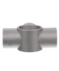 Brushed Aluminum Center Cross Brace Fitting Links 1-5/8 Vertical Pipes To Three 1-1/4 Horizontal Rails cranks down tough and durable for utility tables
