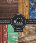 Wood Background Scrapbook Paper Pad 8x8 Scrapbooking Kit For Papercrafts Cardmaking And DIY Projects With Rustic Texture Design Multicolor 26 Sheets Double Sided Six Designs With Two Of Each Non Perforated shown in various wood grain designs