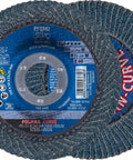 Curve Radial Flap Disc 4-1/2 In X 7/8 In 40 Grit Zirconia For Welding And Grinding Topsides And Fillet Welds Smooth Finish