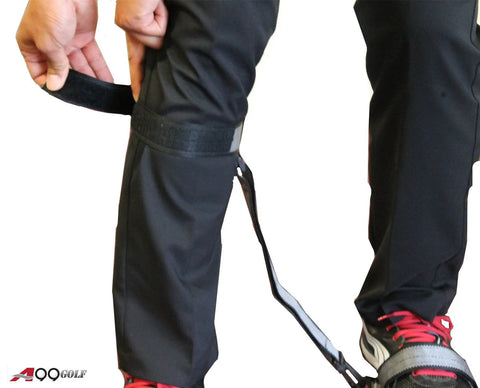 Golf Leg Power Correction Strap And Elbow Brace Swing Trainer Corrector for left and right handed players on golfer's leg