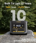 FlashSpeed 600 Portable Power Station 499Wh LiFePO4 Battery in outdoor setting, highlighting durability and charging features