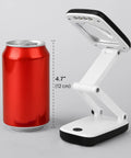 Pocket Magnifier With Light And Stand 3X Magnification beside a 4.7 inch red soda can for size comparison