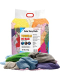 Premium Color Terry Cloth Rags 25 Lb Bulk Bag Super Absorbent Cotton Cleaning Rags For Garage And Shop Industrial Use And Housekeeping Multi Purpose Towels For Quick Mess Cleanups, colorful cotton rags in a 25 lb bag.