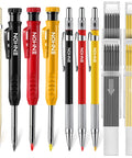 Built Tough Heavy Duty Mechanical Carpenter Pencils With 36 Vivid Color Refills And Snappy Sharpener for precise marking and layout.