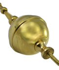 Ball Finial For Grandfather Clock Longcase With M5 Thread Mount 110mm High Brass Ball 50mm Diameter High Polish Finish