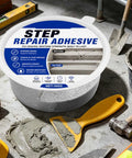 Heavy Duty Concrete Crack Filler Masonry Sealant in bucket for repairing cracks on driveways and patios, water resistant.