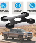 Starlink Mini Car Magnetic Roof Mount For Truck, Boat, And RV with 4 magnet system shown with a pickup truck on desert road.