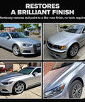 Gray and silver cars showing restored finish with Gray And Silver Scratch Remover Kit For Cars Easy Fix For Deep Scratches And Swirls.