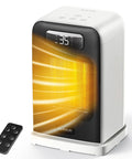 All In One Indoor Space Heater With 1500W Max, Remote Control, Thermostat, LED Display, 70 Degree Oscillation in use