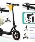 48V Electric Bike Twist Throttle Grip With LCD Voltage Display And Cruise Control 6 Pin Connector for folding e-bikes