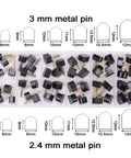 24 Pairs High Heel Tip Caps Replacement U Shape Anti Slip Cap Set In Black, Includes 6 Sizes 8mm 9mm 10mm 11mm 12mm 12.5mm