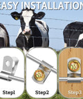 Easy installation of Heavy Duty Stainless Steel Fence Clamps For Wood Posts 200 Piece Set For Wire Fencing Tough As Nails.