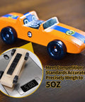 Pinewood Derby Car Weights Kit With 12 Weights In Two Sizes And Graphite Powder Lubricant For Wheels And Axles Four Ounce Total