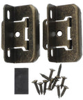Self Closing Hidden Cabinet Hinges 1/2 Inch Overlay, Semi Concealed Steel Hinges For Kitchen Cabinets with screws and pad