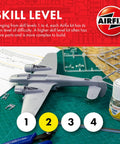 Old-School Bristol Bloodhound 1 to 76 Scale Plastic Model Diorama Kit assembly guide and tools on table.