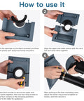Slick HVAC Line Set Cover Kit For Wall Penetration AC Pipe Sleeves Weather Resistant Insulation Guard installation guide with steps.