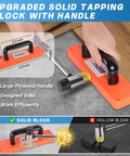 Solid tapping block with handle from 43-Piece Laminate Flooring Tools Kit For LVP And Vinyl Installations