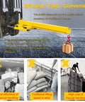 Heavy Duty Workhorse Forklift Jib Boom Hoist 6600 Lb Telescopic Mobile Crane Attachment lifting a cargo box, showcasing its dual base mount.