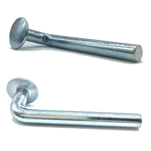 Heavy Duty Pallet Rack Safety Drop Pin Round Top Hat Three Quarters Inch Pin With 0.300 Inch Width And 3.025 Inch Height Beam Lock