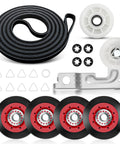 Dryer Repair Kit With Drive Belt Idler Pulley And Drum Roller Set For Cabrio Duet Style Dryers DIY Friendly Easy Install Replaces 4392067 661570 279640 WPW10314173 And Related Models, includes belt, idler pulley with bracket, four drum rollers.