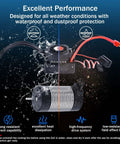 All Weather 3660 2350Kv Brushless Motor And 60A ESC Combo For 1/10 RC Cars And Trucks, 3.175mm Shaft, Waterproof And Dustproof