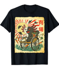 Lightweight Black Classic Fit Tee Featuring A Dope Rampaging Chimera Rascal Graphic Designed With Double Needle Stitching For Sick City Vibes And Effortless Daily Comfort In Cool Streetwear Styles on a black background.