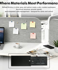 Tackle The Daily Grind With This Three Person Collaborative Office Workstation White Commercial Cubicle Desk Featuring Built In Power Outlets Locking Mobile Storage Privacy Panels For Effortless Team Flow, featuring acoustic panels and cable management.