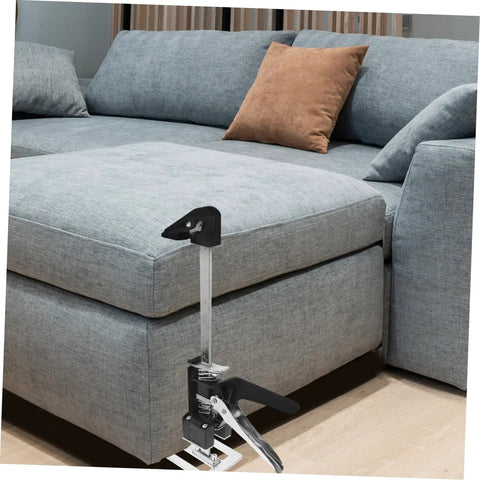 2 Piece Furniture Lifter Jack Tool Manual Arm Leveler Labor Saving Tile Raising Block Compact Adjustable Shims For Home Renovations, lifting a sofa.