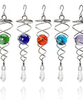Stainless Steel Wind Spinner Tail Gazing Ball Stabilizers For Indoor And Outdoor Decor With Hanging Swivel Hook Glass Ball Accent Weatherproof Garden Ornament Kit To Elevate Patio And Yard Vibes, five colors