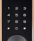 Smart Door Lock Deadbolt With Touchscreen Keypad, Pin Codes And Key Entry, Bluetooth Remote Unlock, Up To 20 Access Codes, Gold Finish