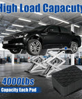 4 Pack Solid Rubber Auto Lift Pads For 3000 Lb Heavy Duty Jack Stands Anti Slip Lift Blocks For 2 Post And 4 Post Car Lifts