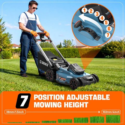 X6 60V Max 21 Inch Beast Power Self Propelled Mower With 8Ah Battery And Charger, Smart Display, 7 Level Height Adjustment mowing lawn