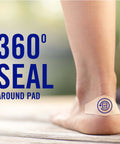 Foot with Painless-Removal Bandages 40-Pack, Strong 24-Hour Adhesive and Water-Resistant, showing 360 seal feature