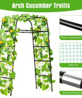 7ft Garden Arch Trellis For Climbing Plants Tough As Nails Heavy Duty Steel Outdoor Arbor For Cucumber Tomatoes
