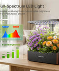 Indoor Hydroponics Growing System With 20 Pods And 12 Support Sticks 30W LED Grow Light 10L Water Tank Up To 25 Inches High Germination Kit