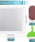 Big Hole Fix Drywall Repair Kit With 6 Self Adhesive Aluminum Patches, 12 By 12 Inch Mesh Patch Set, Includes 5 Sandpapers And 1 Scraper