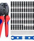 Solar Panel Connector Kit With 60 Pieces Male And Female Connectors, 30 Pairs, Crimping Tool, 1 Crimper, 2 Spanner Wrenches, IP67 Waterproof