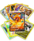 Bulk Trading Card Bundle Featuring Over Fifty Official Picks With Five Guaranteed Holos And At Least One Secret Rare Or Gx Ex Vmax Full Art Tag Team Fire Collection showcasing a variety of Pokémon cards.
