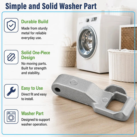 Washer Door Lock Strike MFG63099101 Replacement For LG Kenmore Top Load. Keeps Door Securely Shut, Fixes Lock Issues And Water Leakage. Durable Nylon Striker Plate Accessory For Washing Machine Repair DIY Fix
