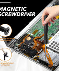 Top Shelf Laptop Screws Kit With 840 Pieces Featuring 24 Precise Sizes For Motherboard Repairs And Tough As Nails M2 SSD Mounting Includes Rock Solid Screwdriver for installing screws.