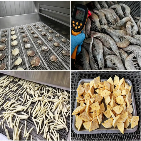 Industrial Grade Pro Gear Stainless Steel Iqf Tunnel Freezer Built Tough With Heavy Duty Conveyor for shrimp, scallops, and veggies.