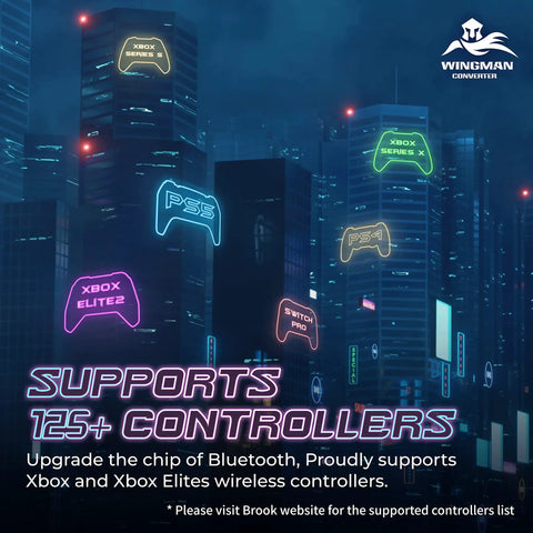 Wingman XE 2 Converter Two in One Wireless Controller Adapter platform compatibility neon signs on buildings