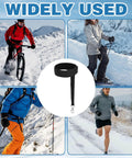 Winter Ski Gloves With Elastic Wrist Straps And Safety Straps For Snowboarding And Mountaineering Includes Keychains.
