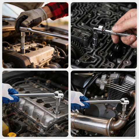 Workhorse Breaker Bar Kit With Rotatable 180 Degree Head used in various automotive applications.