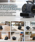 High Velocity 1100 CFM Industrial Air Mover Blower Fan For Rapid Water Damage Drying in various applications, heavy duty utility