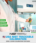 CO2 Meter For Incubators With NIST Calibration USB Rechargeable And Adjustable Alarm System, Loud Audio Visual And Vibration Alerts, 0 To 10 Percent CO2 Range 0.01 Percent Resolution Dual Beam NDIR Sensor used in laboratory