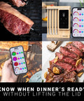 Four Probe Wireless Smart Meat Thermometer For Grill, BBQ, Oven, And Sous Vide With Bluetooth And WiFi 1000F Heat Resistance