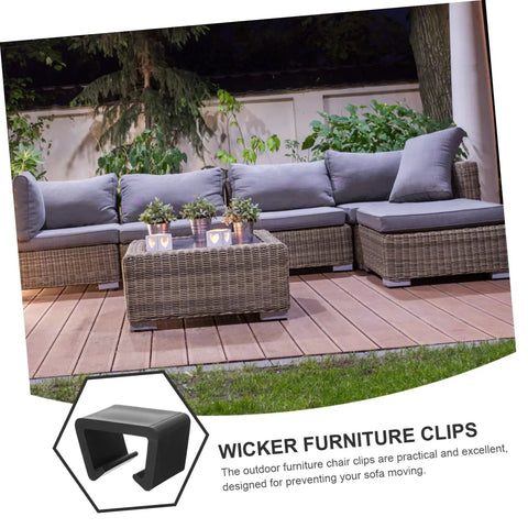 12 Pack Outdoor Furniture Clips For Patio Sofas And Rattan Chairs, Lightweight Quick Install Clamps, keeping sectional secure