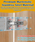 50 Piece Cabinet Hinge Repair Plate Kit With Stainless Steel Mounting Plates And 300 Screws For Kitchen Cabinets close-up view