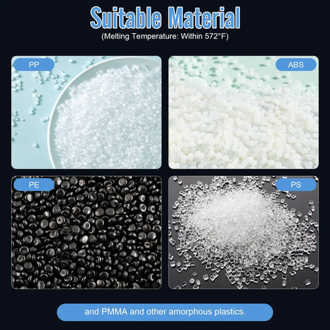 Materials suitable for Ultrasonic Plastic Welder 28KHz 700W: PP, ABS, PE, PS, PMMA amorphous plastics